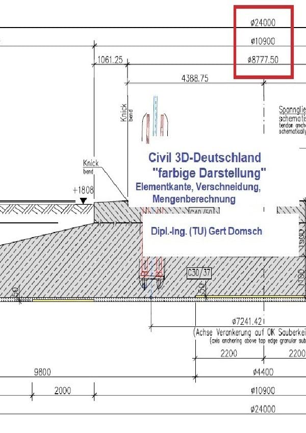 Cvil 3D Deutschland / Civil 3D-Deutschland, "farbige Darstellung" (für Anwender): 3. Buch, Anwendungsbeispiel, Fundament (Windkraftanlage) Business & Technology