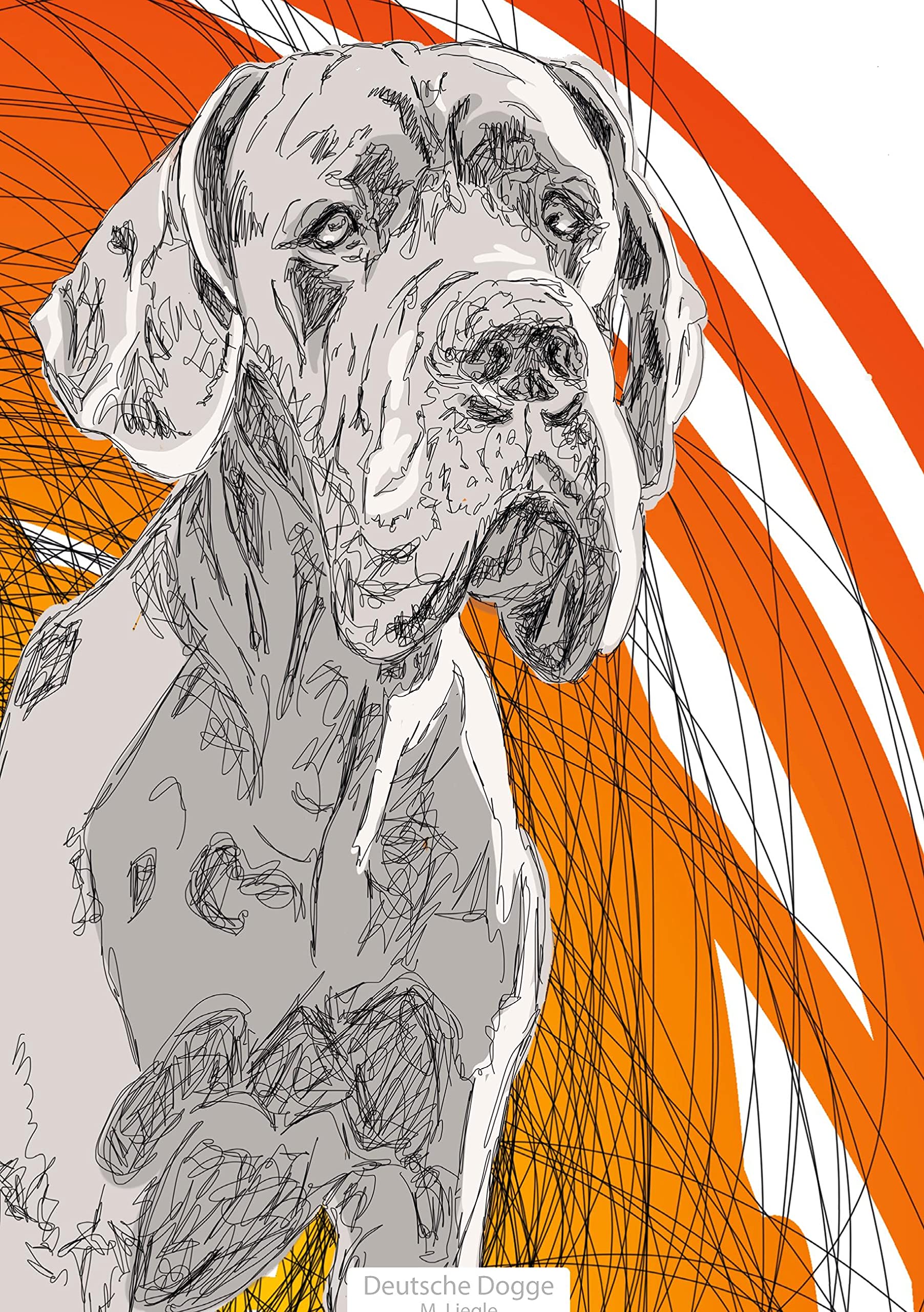 Deutsche Dogge: Notitzbuch, Tagebuch, Journal mit Grafikmotiv Deutsche Dogge Living & Furnishing
