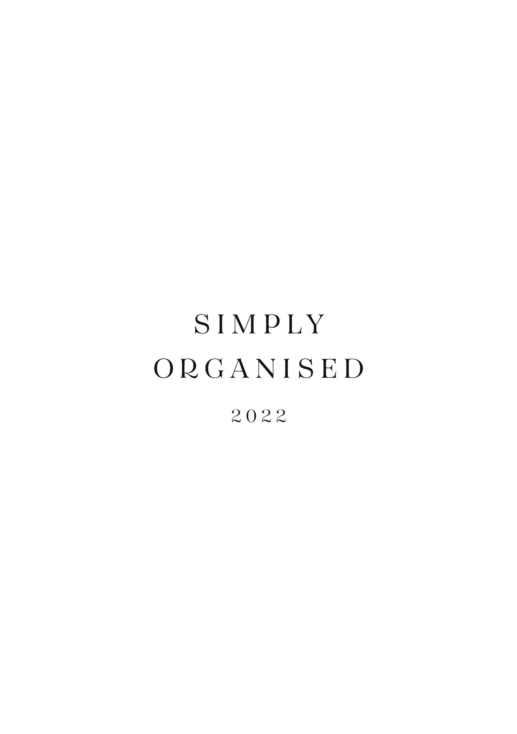 SIMPLY ORGANISED 2022 - simply white Living & Furnishing