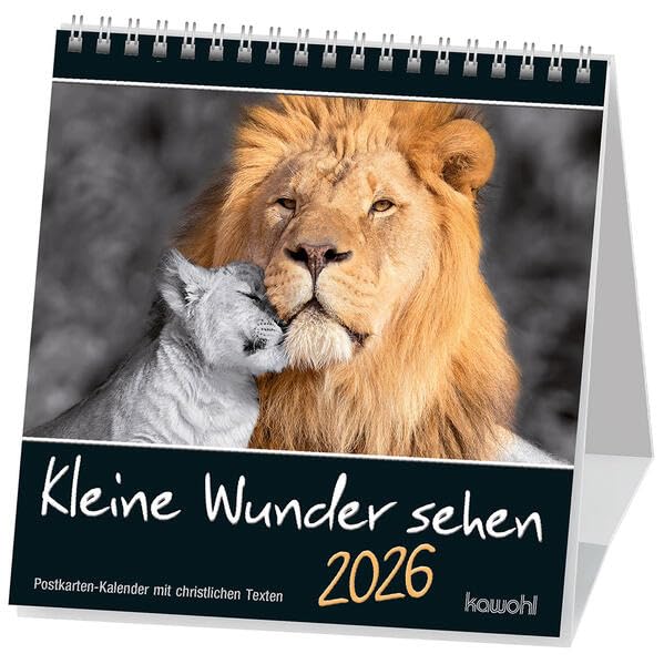 Kleine Wunder sehen 2026: Postkarten-Kalender mit christlichen Texten Calendars