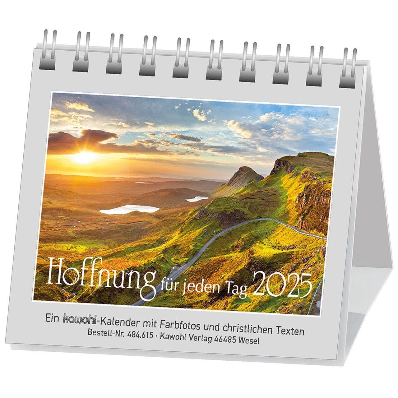 Hoffnung für jeden Tag 2025: Aufstellkalender mit Farbfotos und christlichen Texten Calendars
