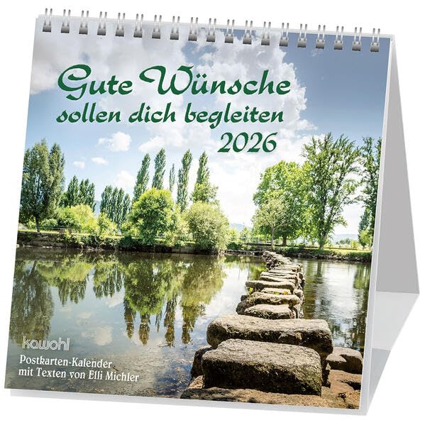Gute Wünsche sollen dich begleiten 2026: Elli Michler-Postkarten-Kalender Calendars