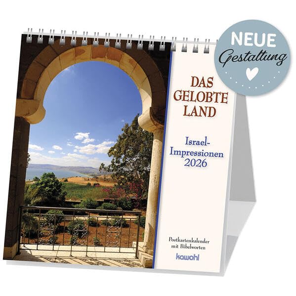 Das Gelobte Land 2026: Postkarten-Kalender mit Israel-Motiven und Bibelworten Calendars