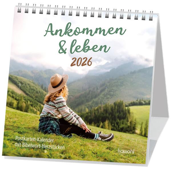 Ankommen & leben 2026: Postkartenkalender mit Bibelwort-Herzstücken Calendars