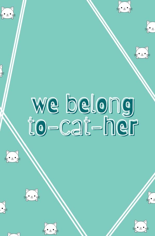 We belong to-cat-her - Notizbuch Journal Tagebuch Katzen Kätzchen süß cute kawaii lustig: DE Pets
