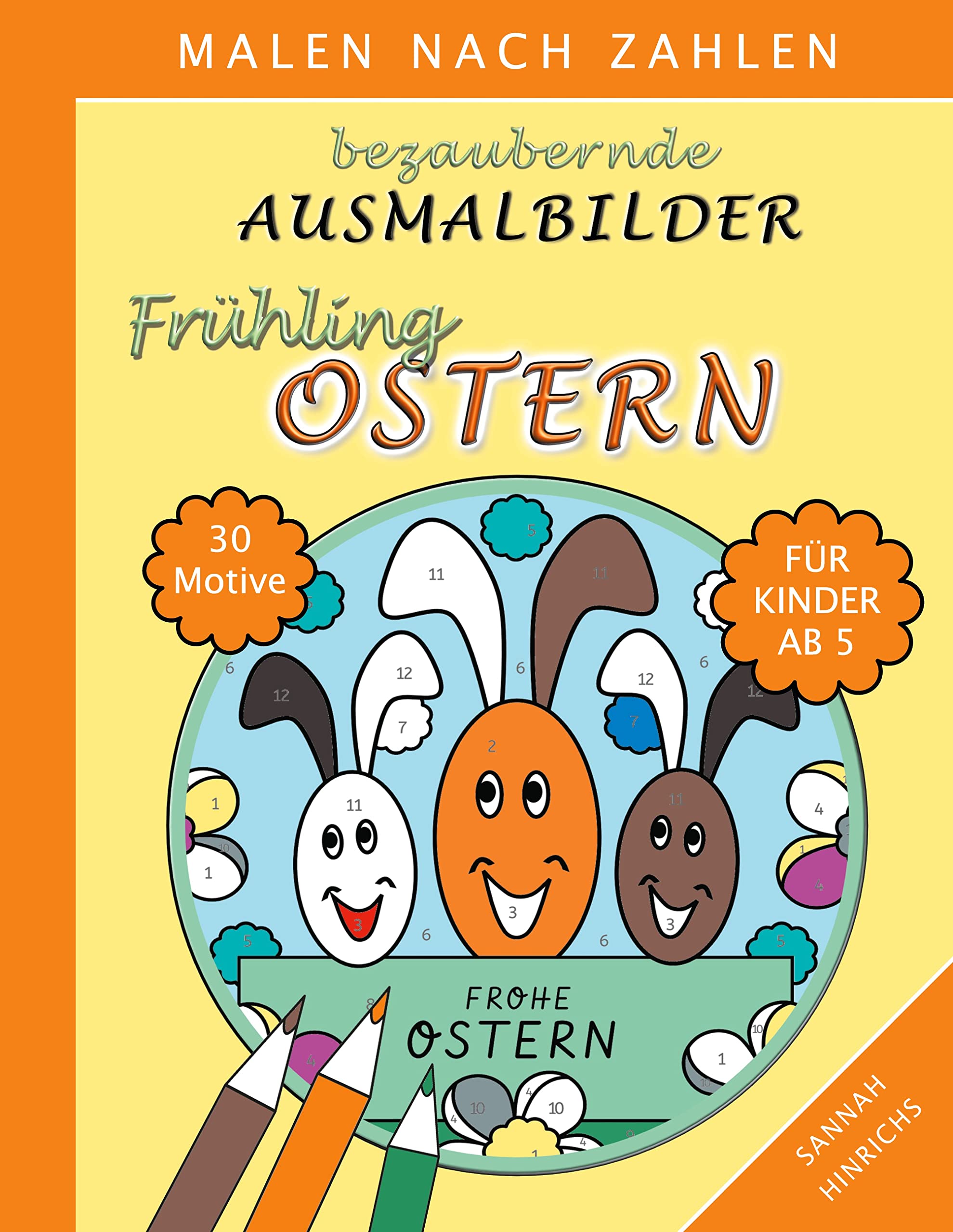 Bezaubernde Ausmalbilder Malen nach Zahlen - Frühling-Ostern Lifestyle