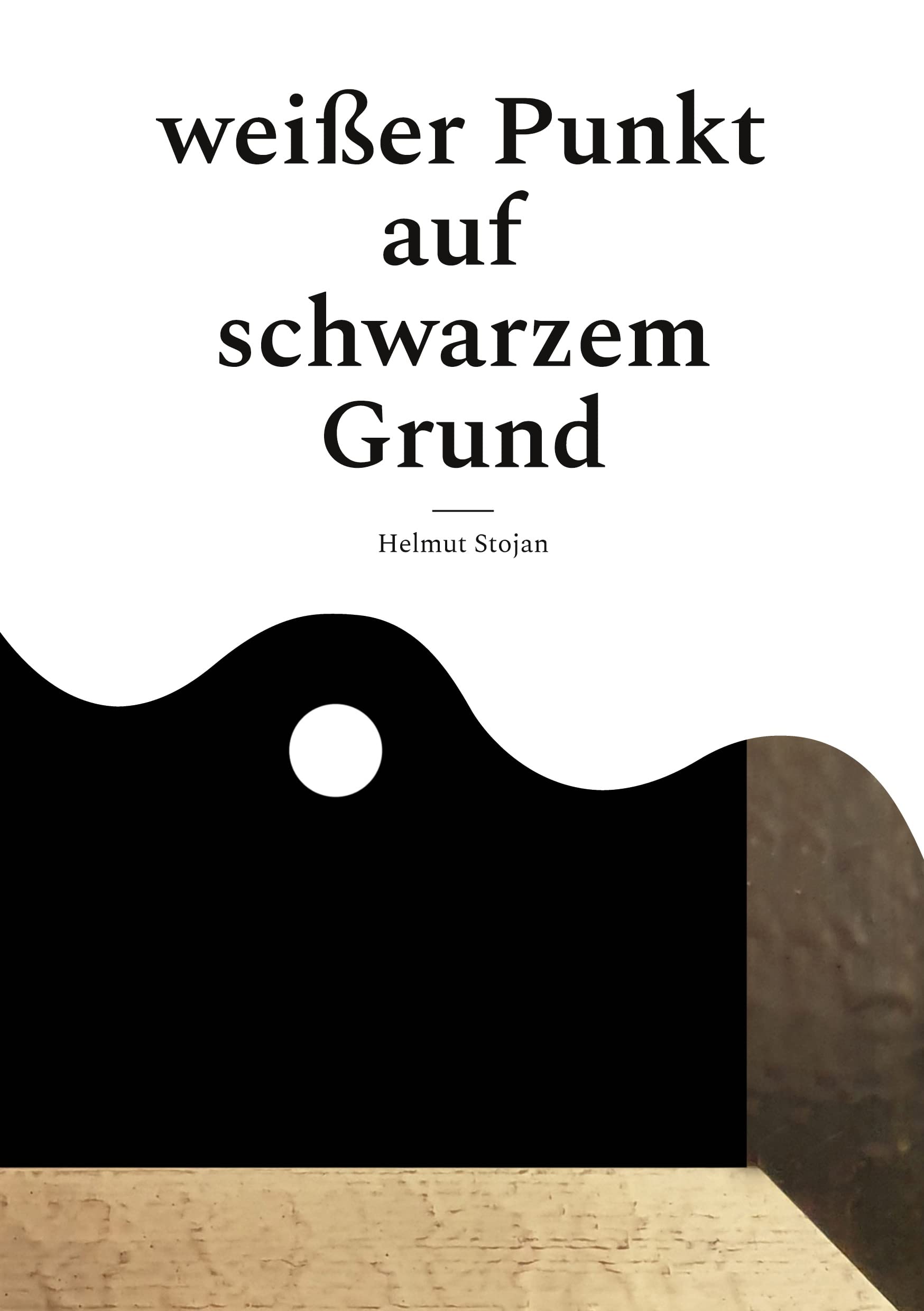 Weißer Punkt auf schwarzem Grund: sei einfach "Glück - Ich" Lifestyle