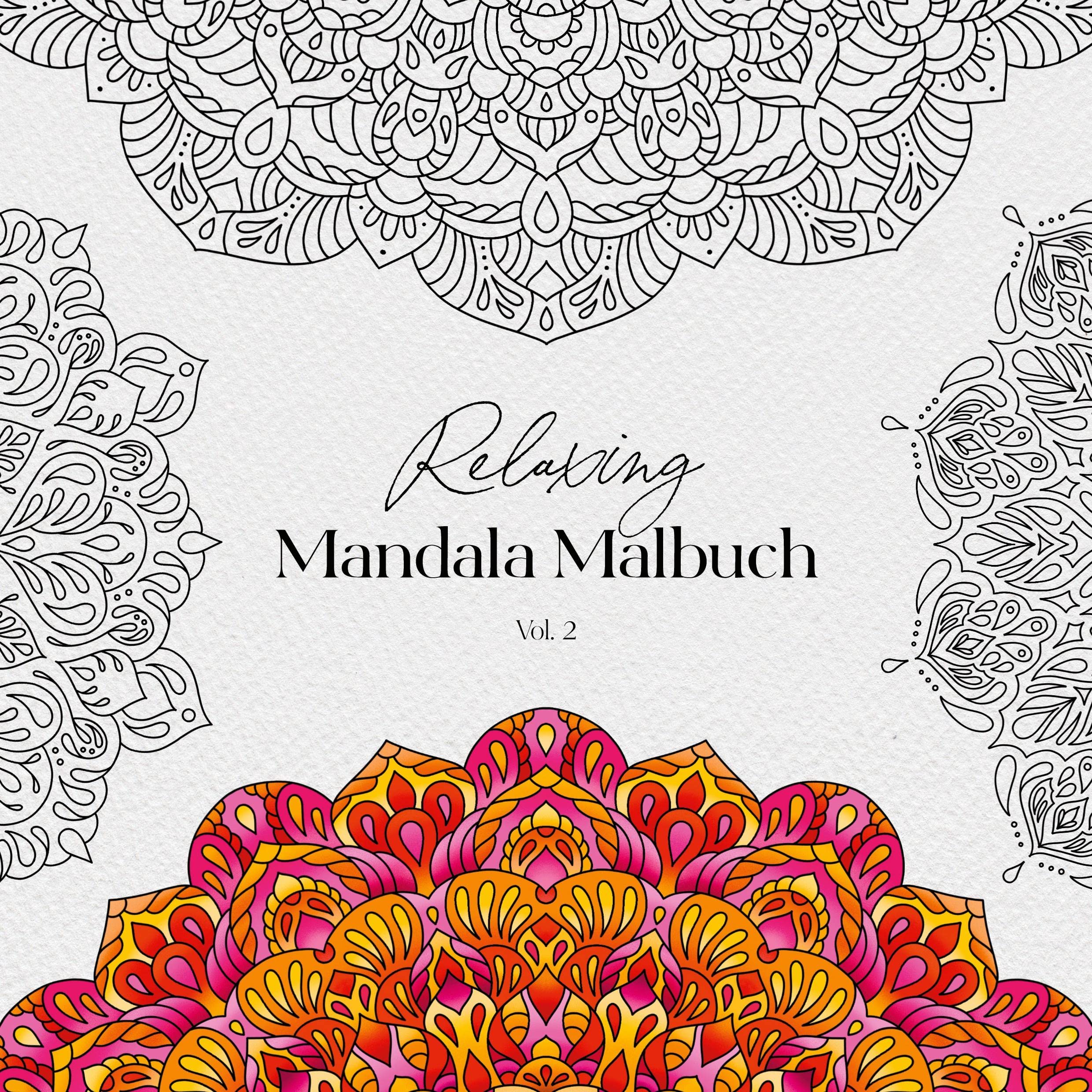Relaxing Mandala Malbuch Vol. 2: Ausmalbuch für Erwachsene - Neue, einzigartige und handgezeichnete Mandalas zum Ausmalen für Fortgeschrittene und ... Papier, schwarze Rückseite, kein Durchdrücken Hobbies & Crafts
