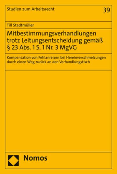 Mitbestimmungsverhandlungen trotz Leitungsentscheidung gemäß § 23 Abs. 1 S. 1 Nr. 3 MgVG Law