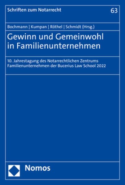 Gewinn und Gemeinwohl in Familienunternehmen Law