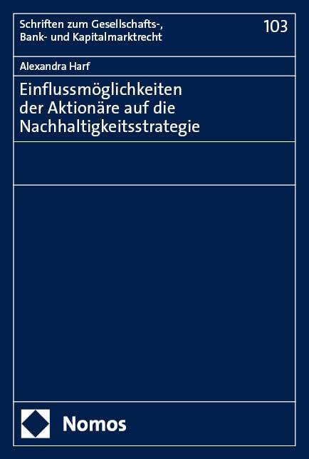 Einflussmöglichkeiten der Aktionäre auf die Nachhaltigkeitsstrategie Law