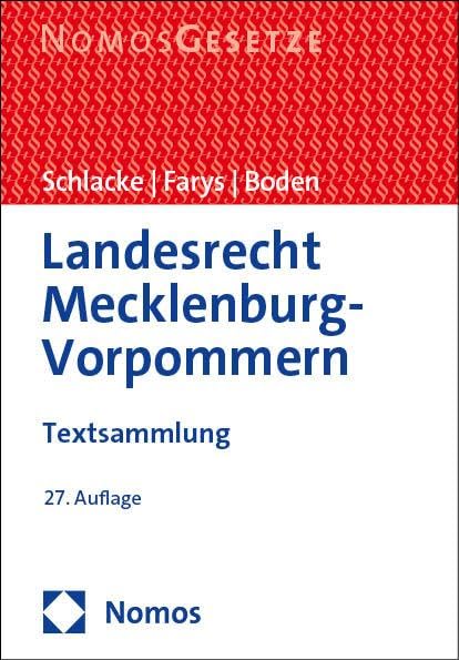 Landesrecht Mecklenburg-Vorpommern Law