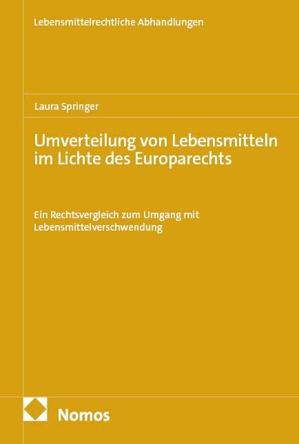 Umverteilung von Lebensmitteln im Lichte des Europarechts Law