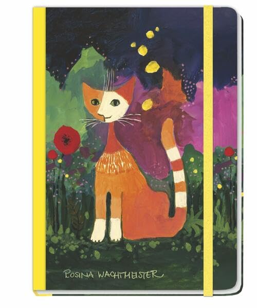 Rosina Wachtmeister Journal A5 Taschenkalender 2024. Schön illustrierter Buch-Kalender mit Punktraster, Gummiband und Lesebändchen. Terminkalender 2024 mit 224 Seiten. Calendars