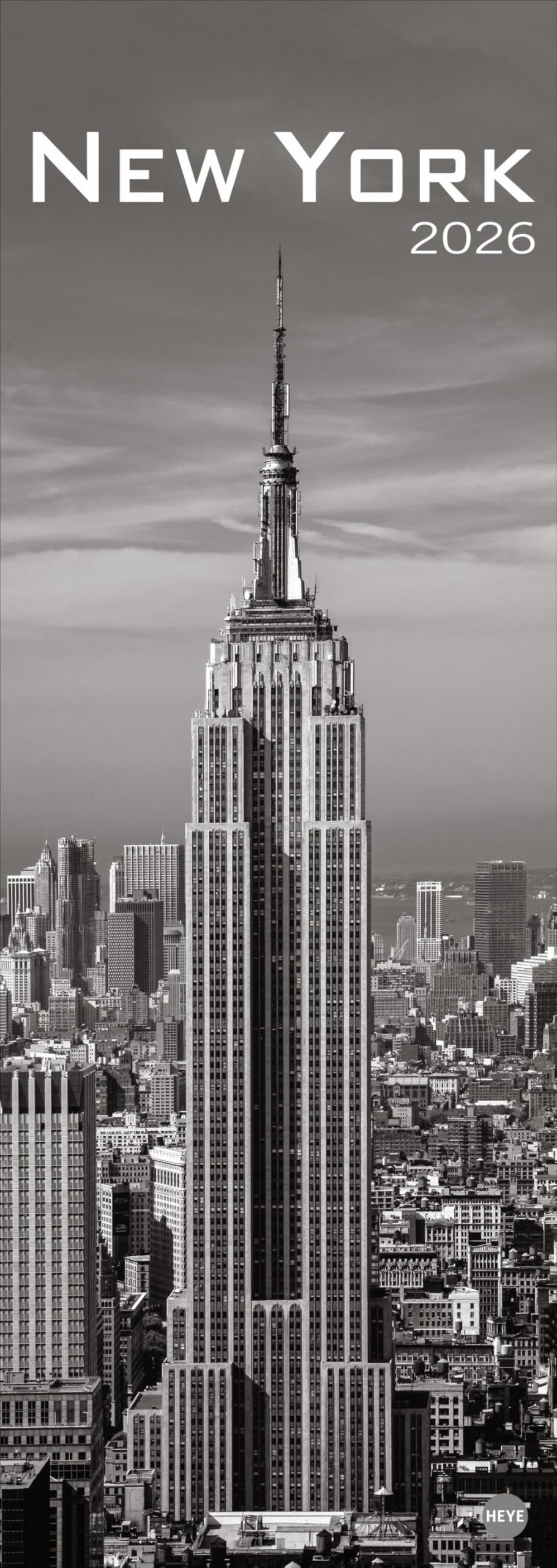 New York Vertical Kalender 2026: Beeindruckende Schwarz-Weiß-Aufnahmen in einem länglichen Kalender - passend zur New Yorker Skyline. Dekorativer Wand-Kalender. Photography