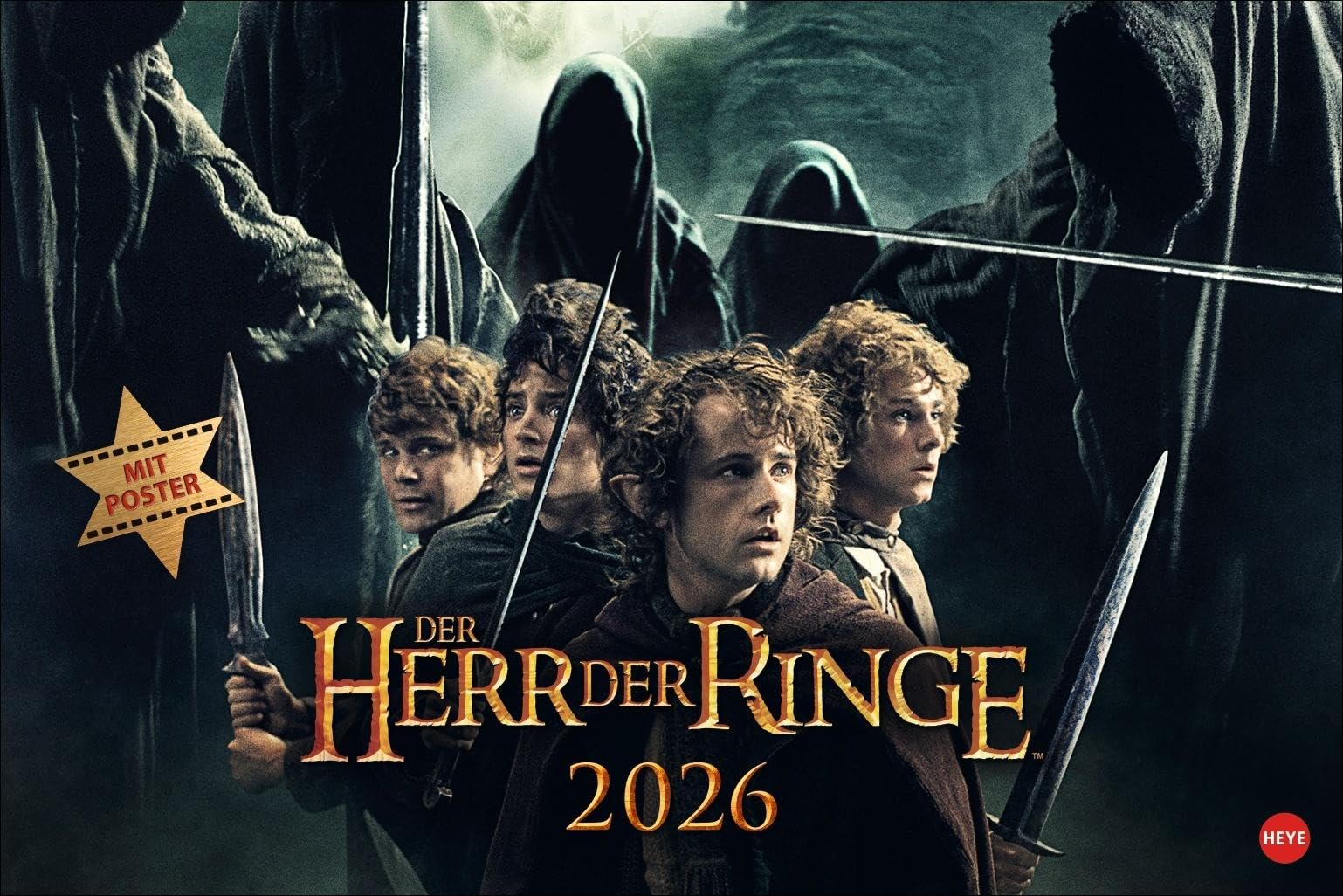 Der Herr der Ringe Broschur XL Kalender 2026: Wandkalender mit fesselnden Filmszenen aus der erfolgreichsten Filmtrilogie. Broschürenkalender 2026 mit ... (Kino-Entertainment Kalender Heye) Film, Art & Culture