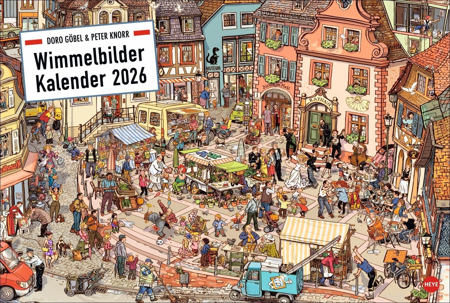 Göbel & Knorr Wimmelbilder Edition Kalender 2026: Großer Wandkalender mit 12 spannenden Wimmelbildern zum Entdecken. Göbel & Knorr Kalender mit Suchbildern für Groß und Klein. Film, Art & Culture