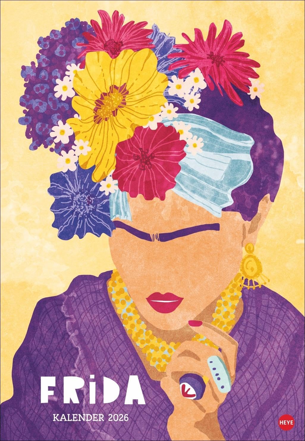 Frida Posterkalender 2026: Posterkalender mit Porträts der mexikanischen Künstlerin. Kunst-Wandkalender 2026 als außergewöhnlicher Blickfang im Format 37 x 53,5 cm. Film, Art & Culture