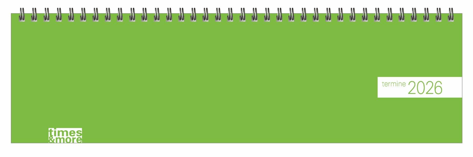 times&more Grün Wochenquerplaner 2026: times&more - Bunter Tischkalender. Handlicher Wochenplaner im Querformat. Tischquerkalender 2026 zum Planen von Terminen. (Tischkalender Heye) Business, Finance & Career