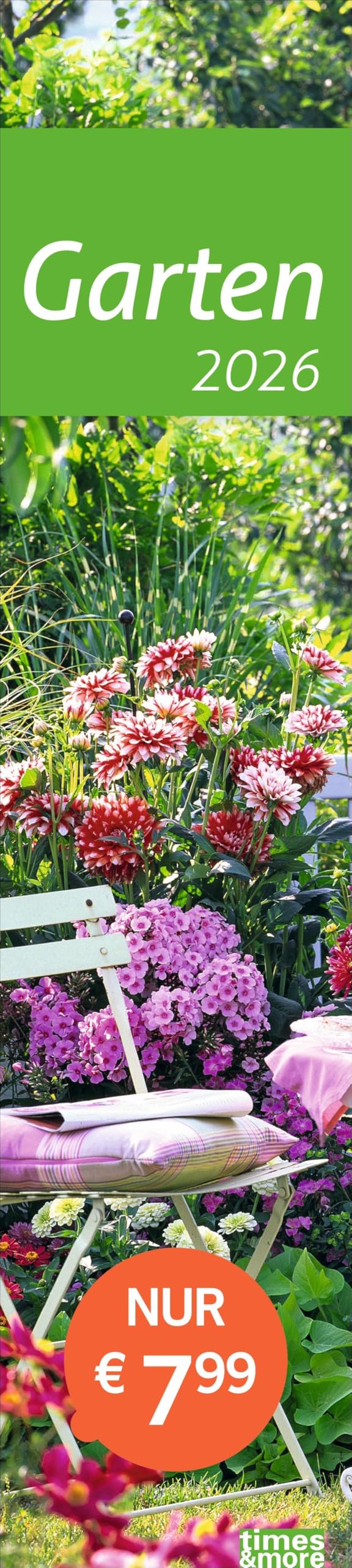times&more Garten Langplaner 2026: times&more Streifenkalender. Langer Wandplaner mit hübschen Gartenmotiven. Dekorativer Kalender zum Eintragen. (times&more Kalender Heye) Film, Art & Culture
