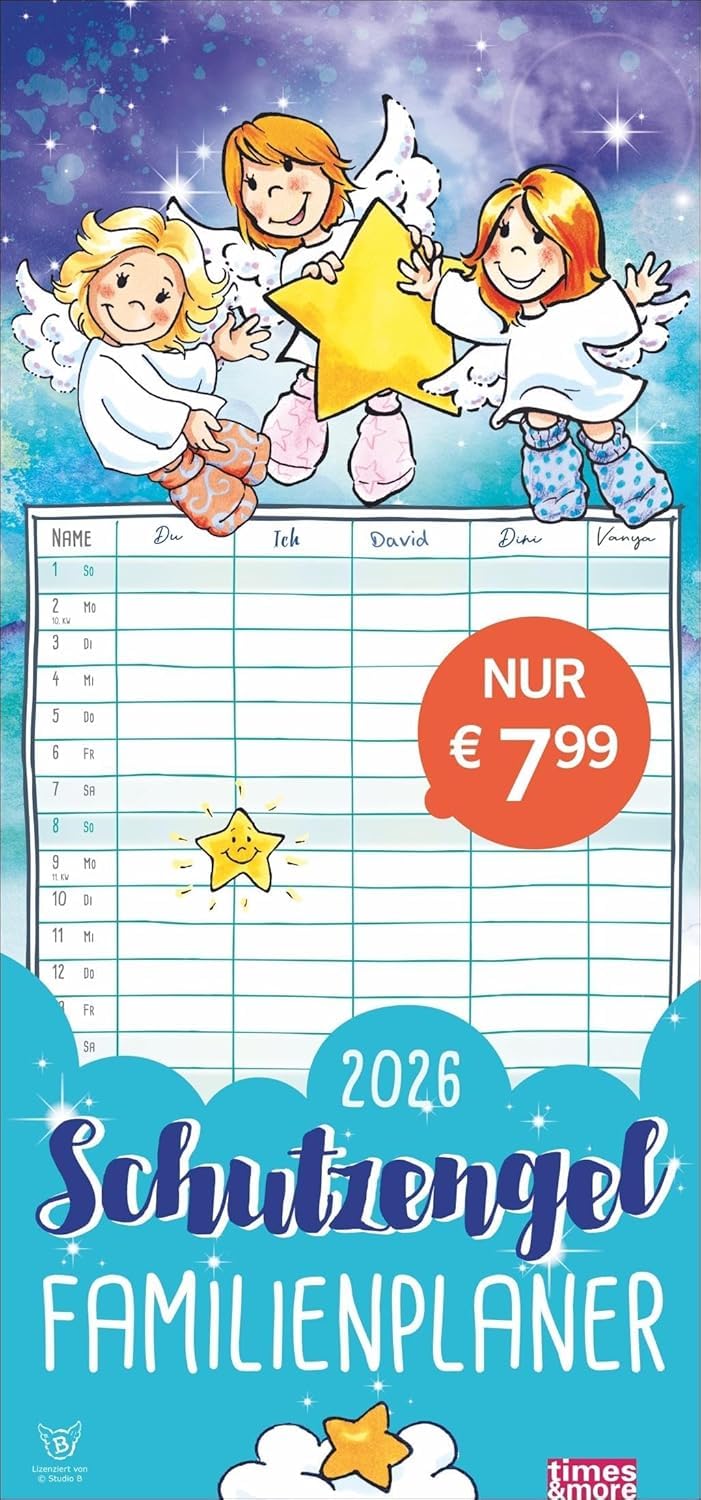 times&more Zauberwesen Familienplaner 2026: Das süße Design und die 5 Spalten machen ihn zum perfekten Kalender für Familien. Praktischer ... times&more (Familienplaner Heye) Business, Finance & Career