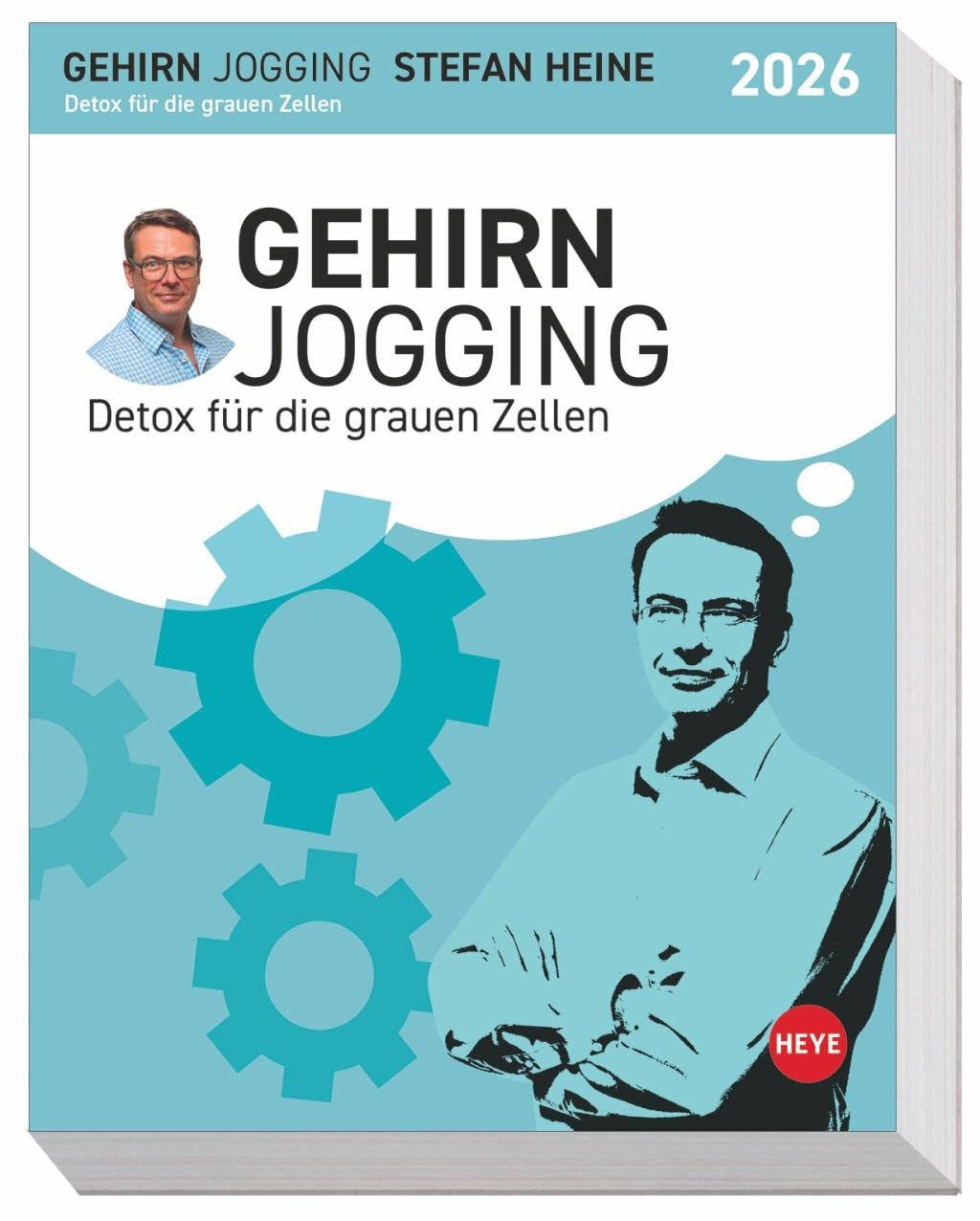 Stefan Heine Gehirnjogging Tagesabreißkalender 2026: Der Rätsel-Mix für jeden Tag: Tischkalender für Knobler und Denksportler. Vom originellen ... zur Rechenpyramide (Tagesabreißkalender Heye) Leisure & Fun