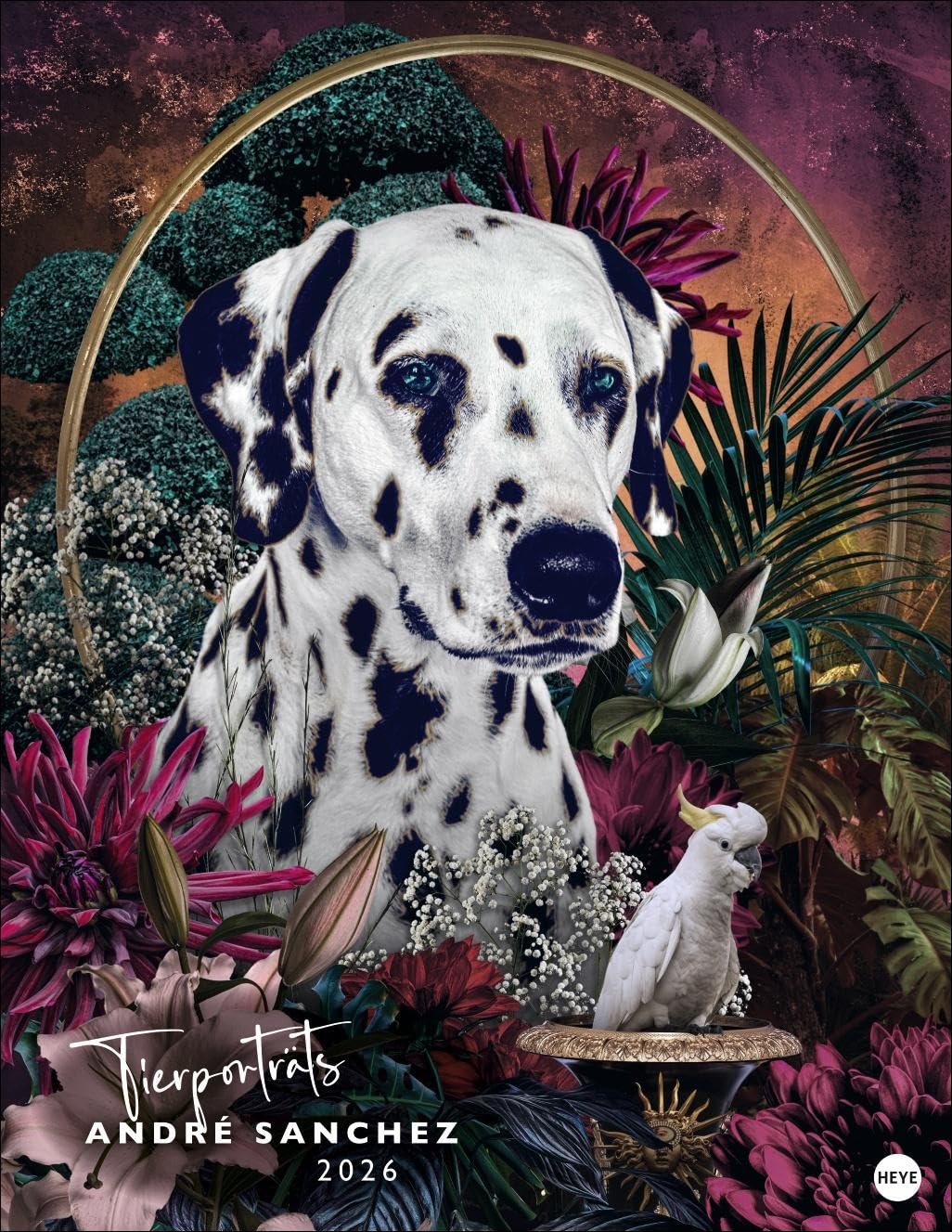 André Sanchez: Tierporträts Posterkalender 2026: Opulenter Kalender voll fantastischer Tierbilder. Digitale Kunst in einem großen Wandkalender im Hochformat 34 x 44 cm Film, Art & Culture