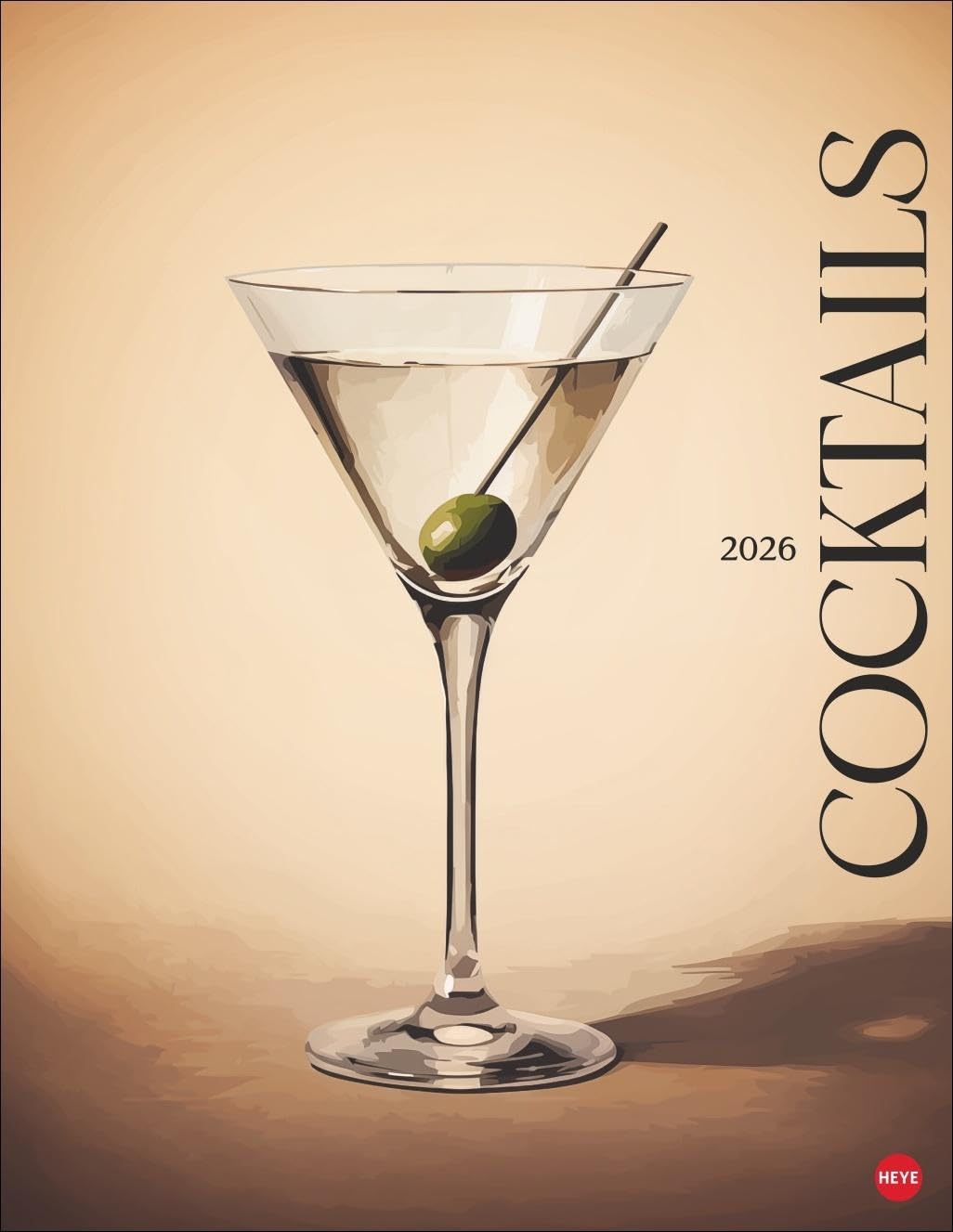 Cocktails Posterkalender 2026: Für die Bar-Atmosphäre zu Hause: stylischer Wandkalender mit dekorativen Drinks und Rezepten zum selbst mixen. Hochformat 34 x 44 cm Leisure, Home & Garden