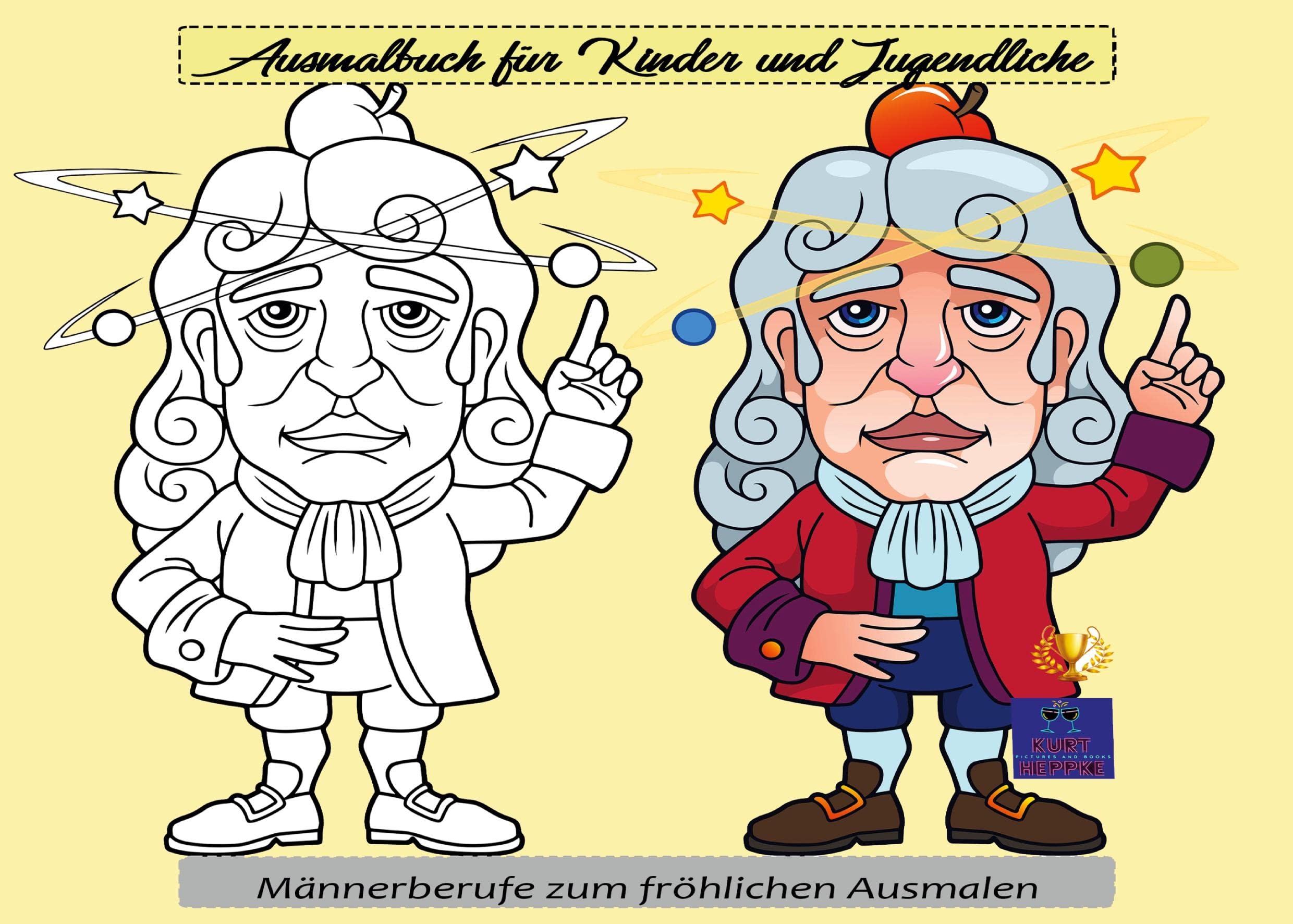 Ausmalbuch für Kinder und Jugendliche: Männerberufe zum fröhlichen Ausmalen (Zeichnen, Malen, Doodeln) Religion & Esotericism