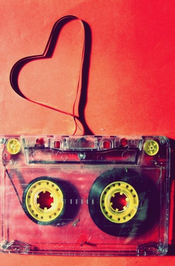Notizbuch Retro Style Love Music Tape Oldschool Liniert Red Notebook Ruled: DE Film, Art & Culture