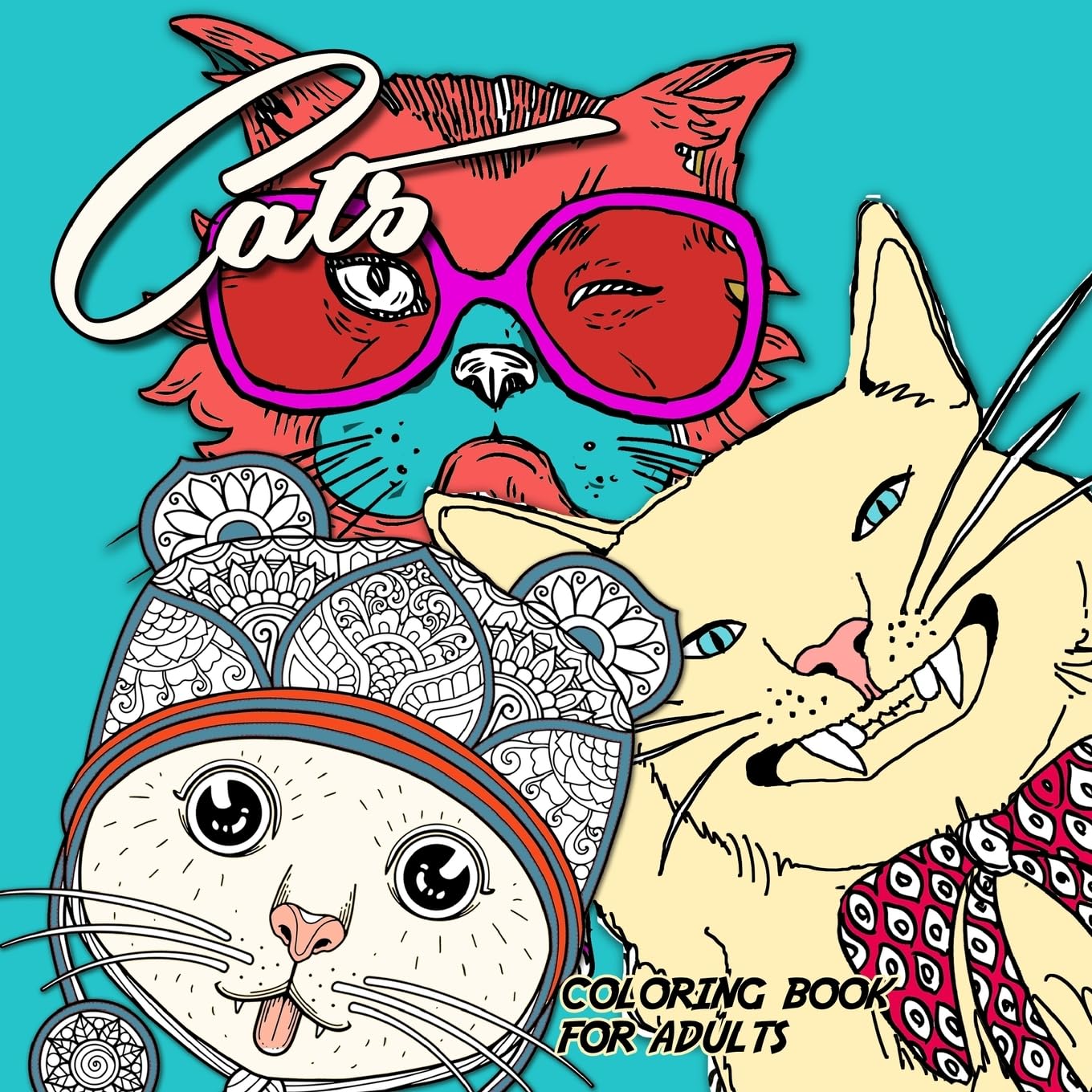 Katzen Malbuch für Erwachsene: Katzen Malbuch | Zentangle Katzen | süße, lustige und garstige Katzen | Katzenmalbuch | Geschenk Katzen Besitzer 95 S. 22x22 cm Film, Art & Culture