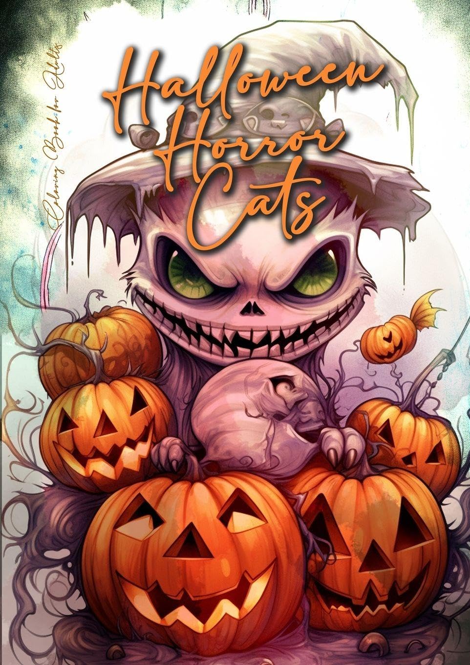 Halloween Horror Cats Coloring Book for Adults Horror & Mystery