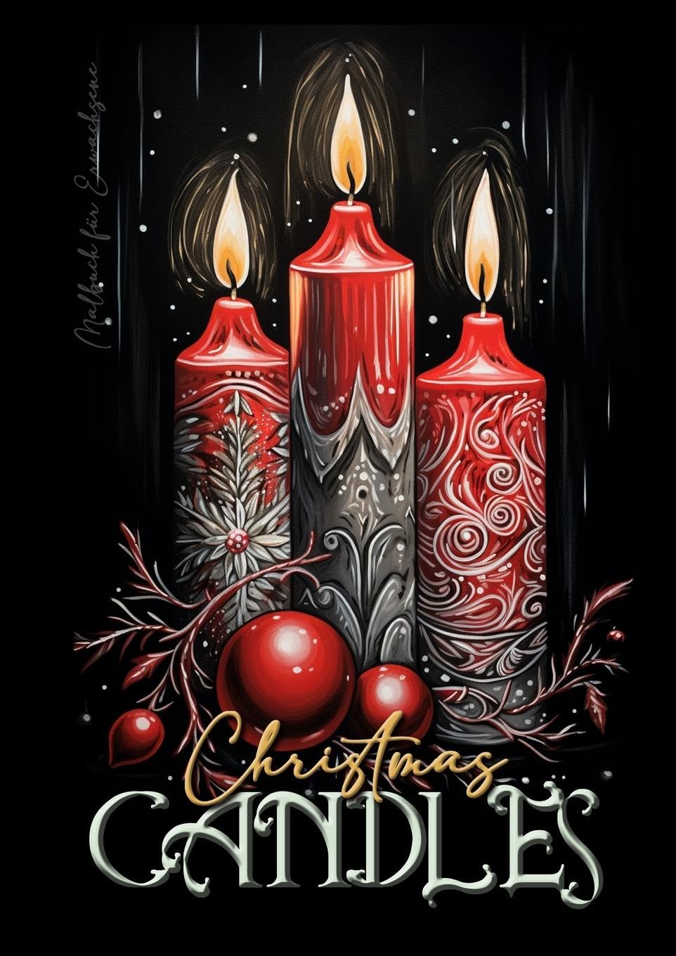Christmas Candles Coloring Book for Adults Manga