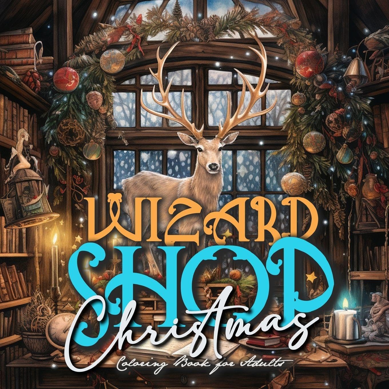 Wizard Shop Christmas Coloring Book for Adults Manga