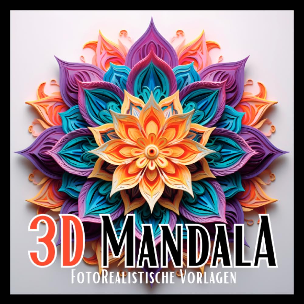 3D Mandala Malbuch „Black & White“: 3D Mandalas auf weißen und schwarzen Hintergründen. Wunderschön & individuell. Malbuch Mandala.: 3D Mandalas auf ... Malbuch Mandala. (Black Midnight- Mandala) Manga