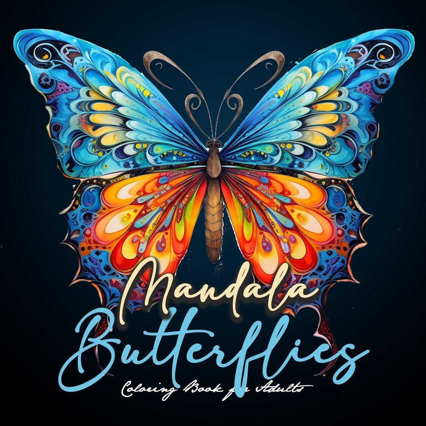 Mandala Butterflies Coloring Book for Adults Hobbies & Crafts