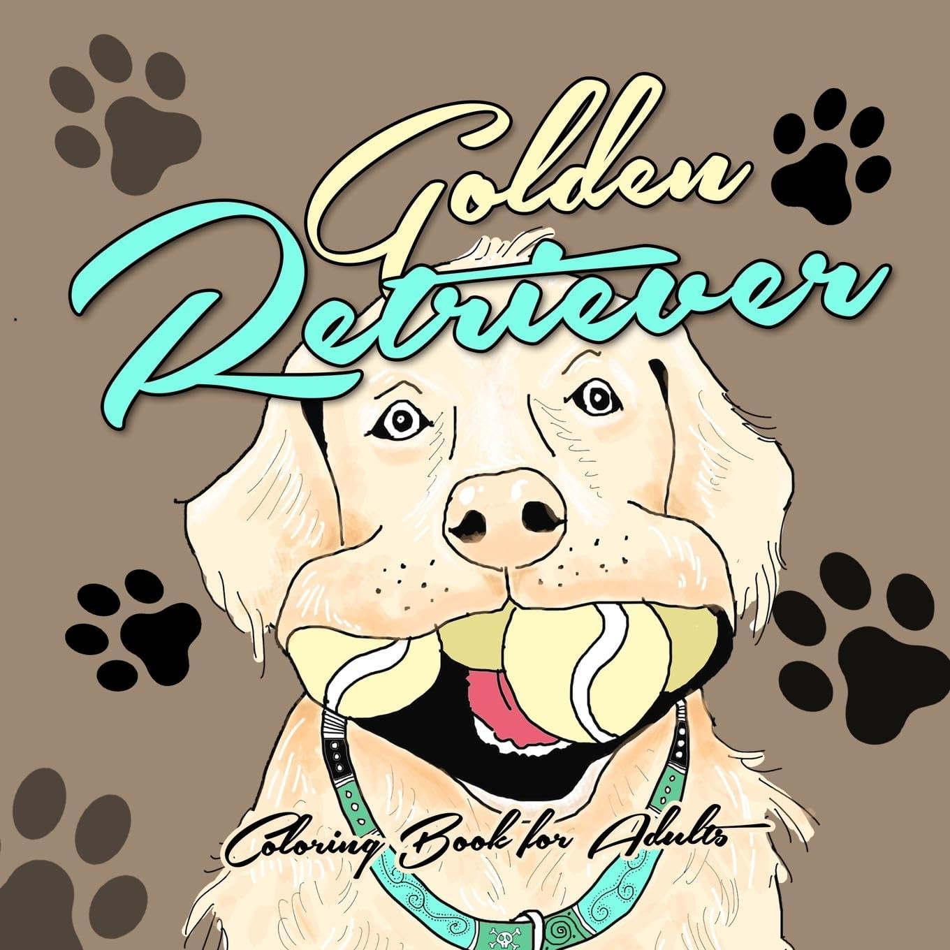 Golden Retriever Coloring Book for Adults Hobbies & Crafts