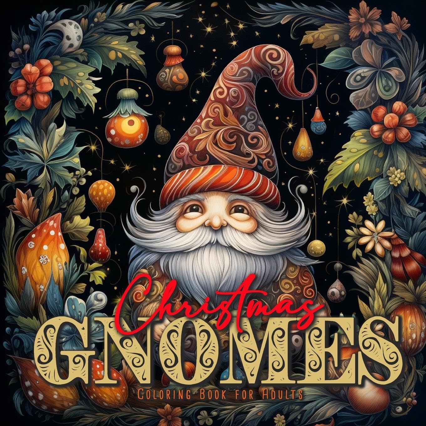 Christmas Gnomes Coloring Book for Adults Manga