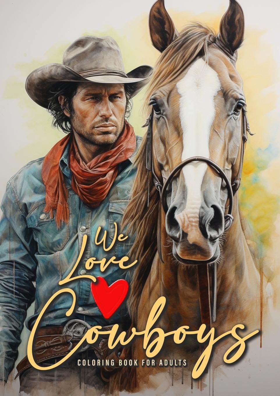 We love Cowboys Coloring Book for Adults Hobbies & Crafts