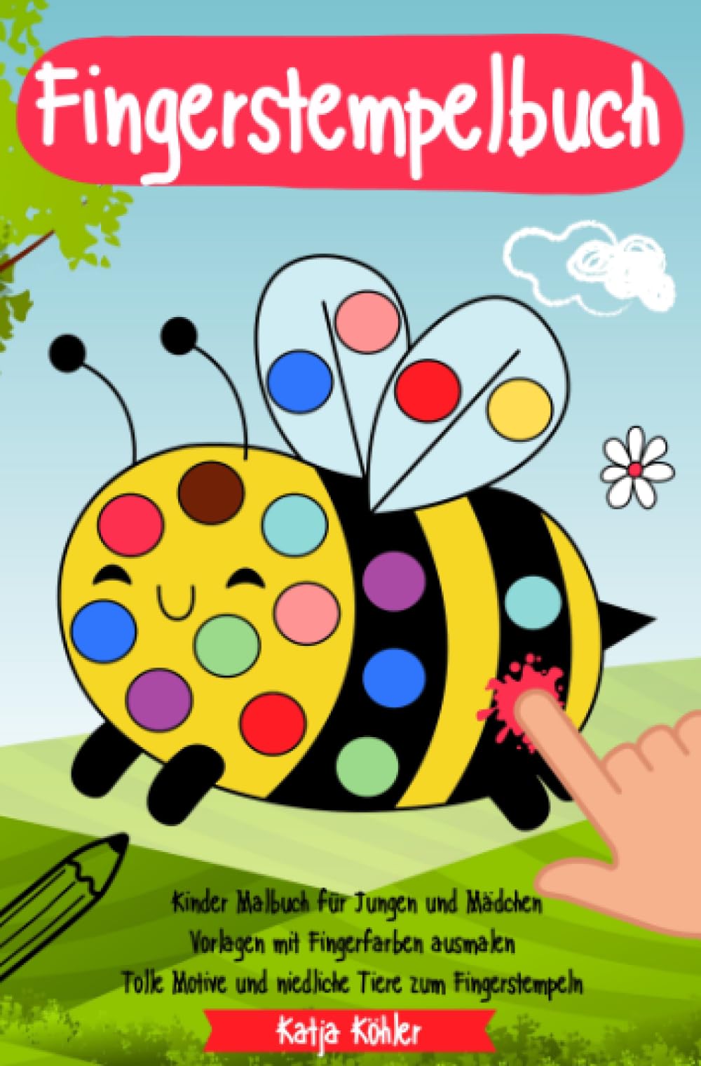 Fingerstempelbuch Kinder Malbuch für Jungen und Mädchen Vorlagen mit Fingerfarben ausmalen Tolle Motive und niedliche Tiere zum Fingerstempeln Film, Art & Culture
