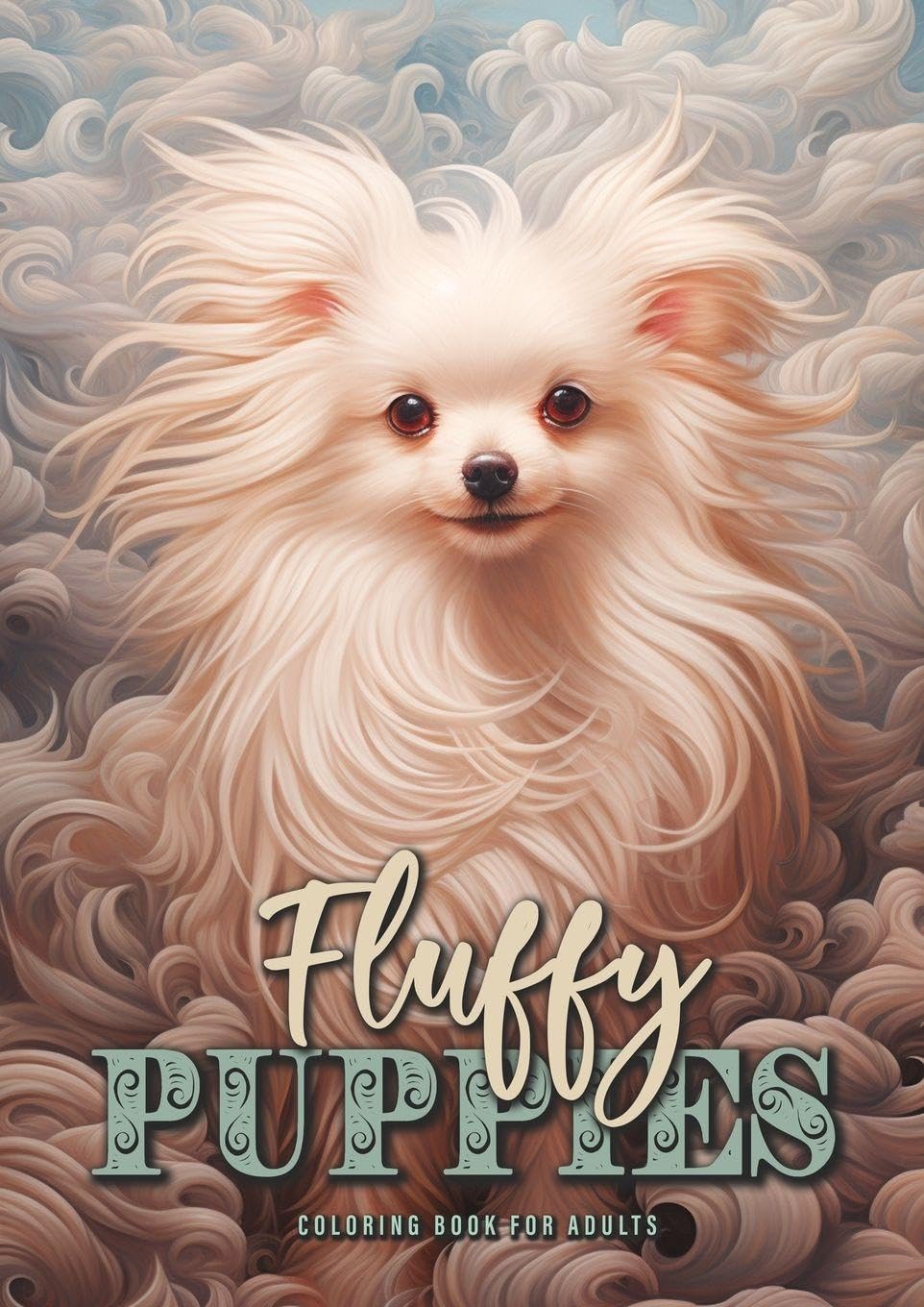 Fluffy Puppies Coloring Book for Adults Manga