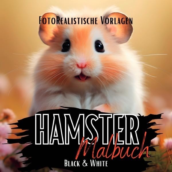 Black Midnight- Animals / Hamster Malbuch „Fotorealistisch“.: Hamstermalbuch mit wunderschönen Vorlagen auf weißen & schwarzen Hintergründen. Malbuch Hamster. Schwarzes Malbuch. Film, Art & Culture
