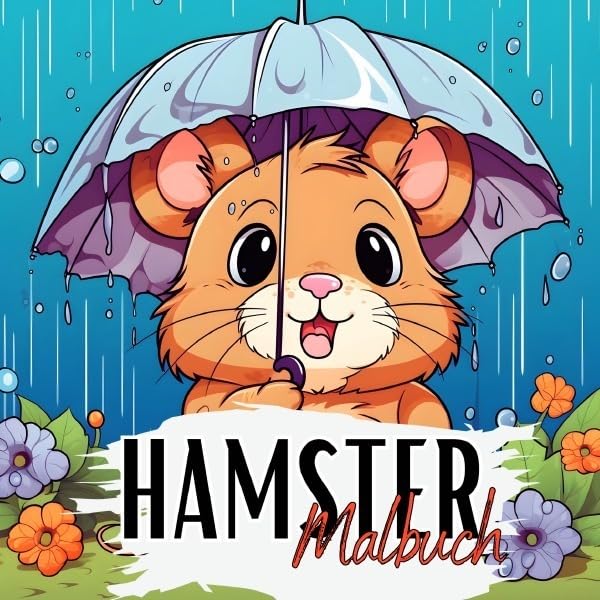 Malbuch Tiere / Malbuch Hamster: Hamster Malbuch mit wunderschönen Vorlagen im Cartoon Stil. Hamstermalbuch. Hamster Malbuch. Manga
