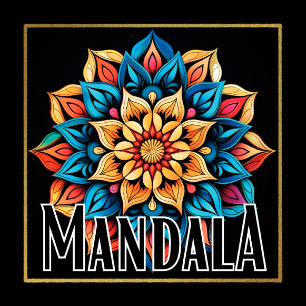 Mandala Malbuch „Black“: Wunderschöne Mandalas auf schwarzem Hintergrund. Malbuch Mandala für Erwachsene. Malbuch Mandala. (Black Midnight- Mandala) Manga