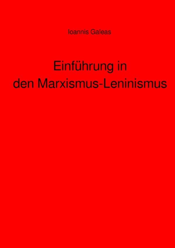 Einführung in den Marxismus-Leninismus Social Sciences