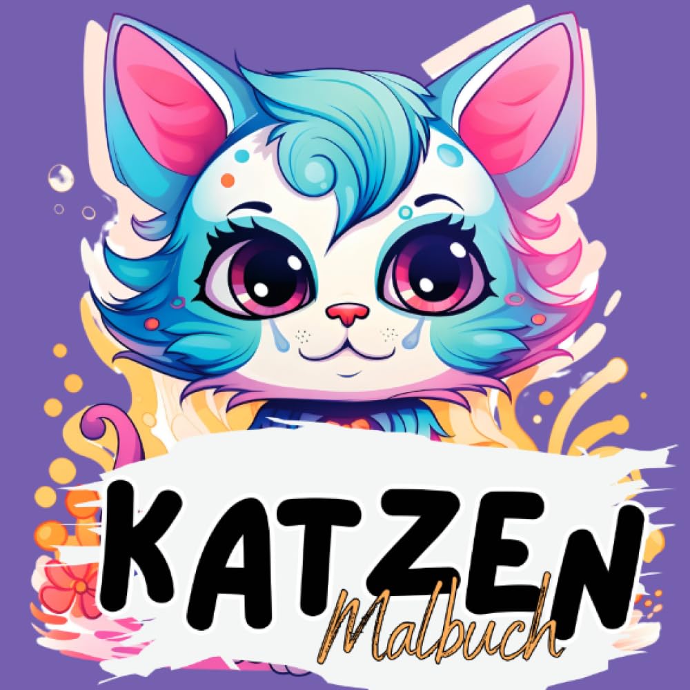 Katzen Malbuch: Katzenmalbuch mit wunderschönen Vorlagen im Cartoon Stil. Malbuch Katze. Katzenmalbuch. (Malbuch Tiere) Film, Art & Culture