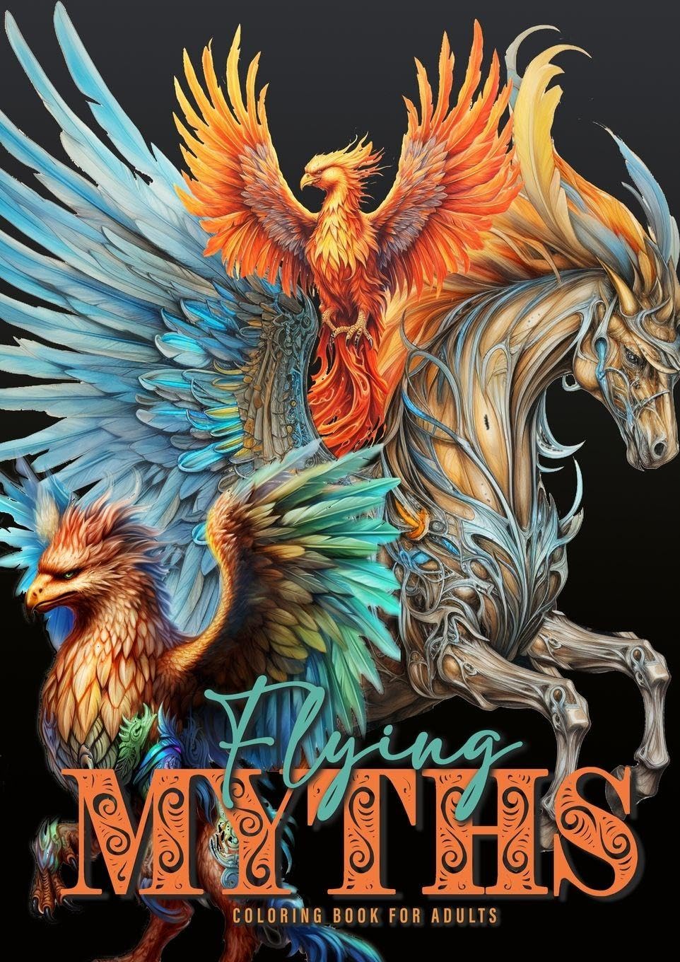 Flying Myths Coloring Book for Adults Social Sciences