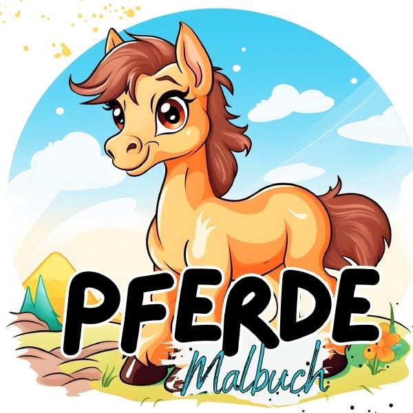 Malbuch Tiere / Pferde Malbuch: Pferdemalbuch mit wunderschönen Vorlagen im Cartoon Stil. Malbuch Pferde. Pferde- Malbuch. Living & Furnishing