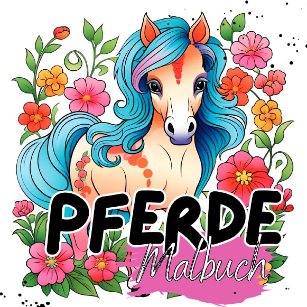 Malbuch Pferde: Pferde Malbuch mit wunderschönen Vorlagen im Cartoon Stil. Pferdemalbuch. Pferde-Malbuch. (Malbuch Tiere) Living & Furnishing