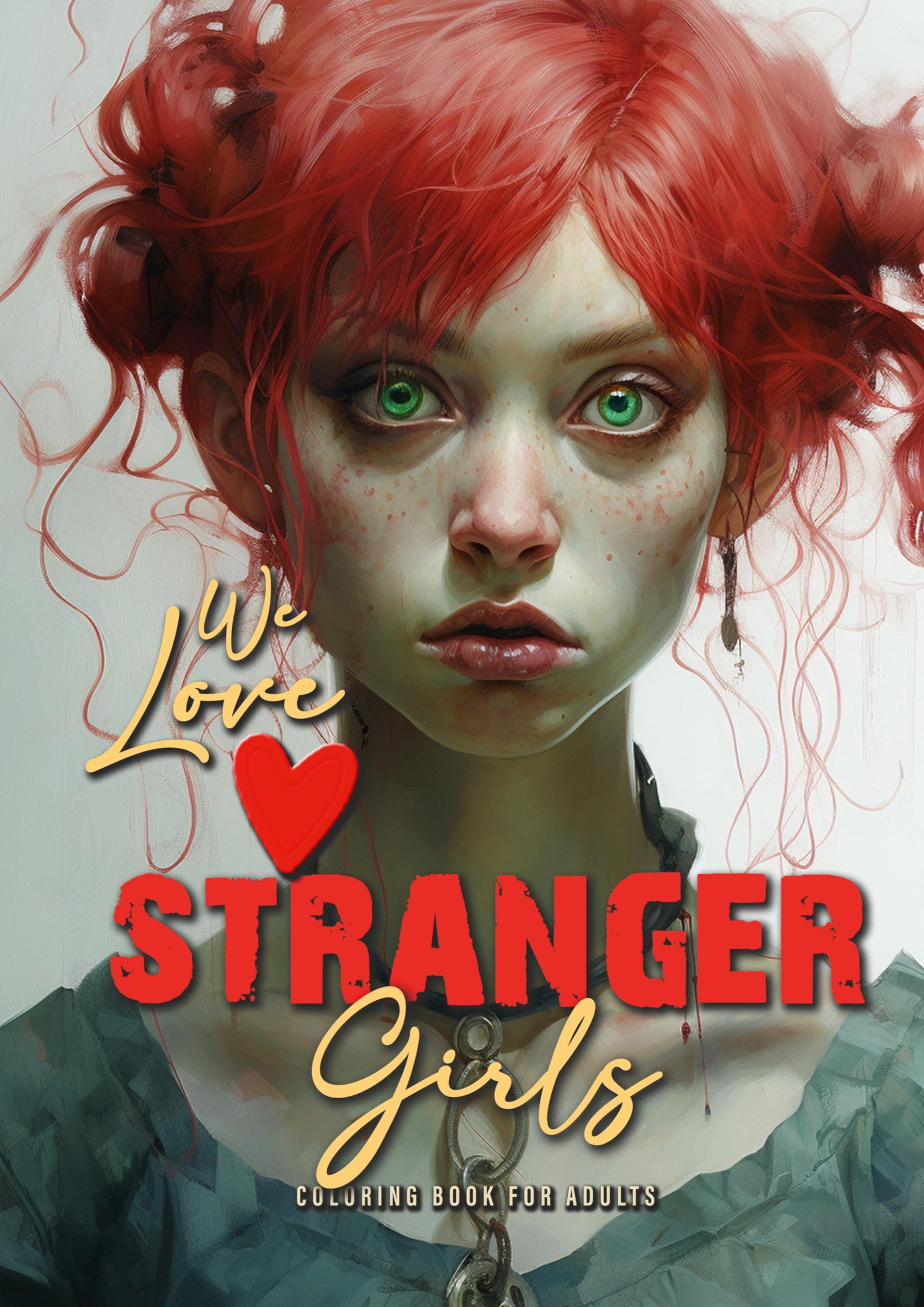 we love stranger Girls coloring book for adults Manga